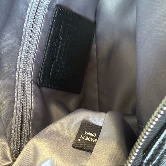 COACH BAG,Coach Black and Gray Signature Satchel - Picture 6 of 15